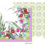 La Dolce Vita Kantha Tablecloth Sage/Lavender Tablecover