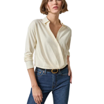 Faux Wrap Collared Top_Lilla P_PA3535-ROP