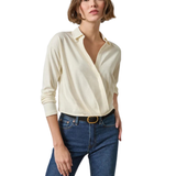 Faux Wrap Collared Top_Lilla P_PA3535-ROP