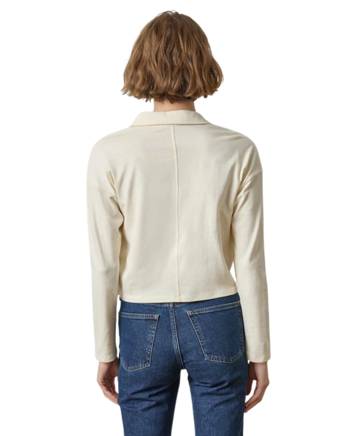 Faux Wrap Collared Top_Lilla P_PA3535-ROP
