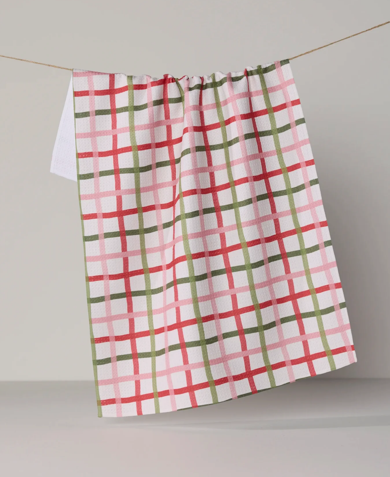 Festive Plaid Tea Towel-Geometry-TT-MF-FESTIVE-PLAID