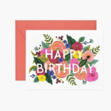 Floral Happy Birthday Blank Card-Rifle Paper Co-GCB049