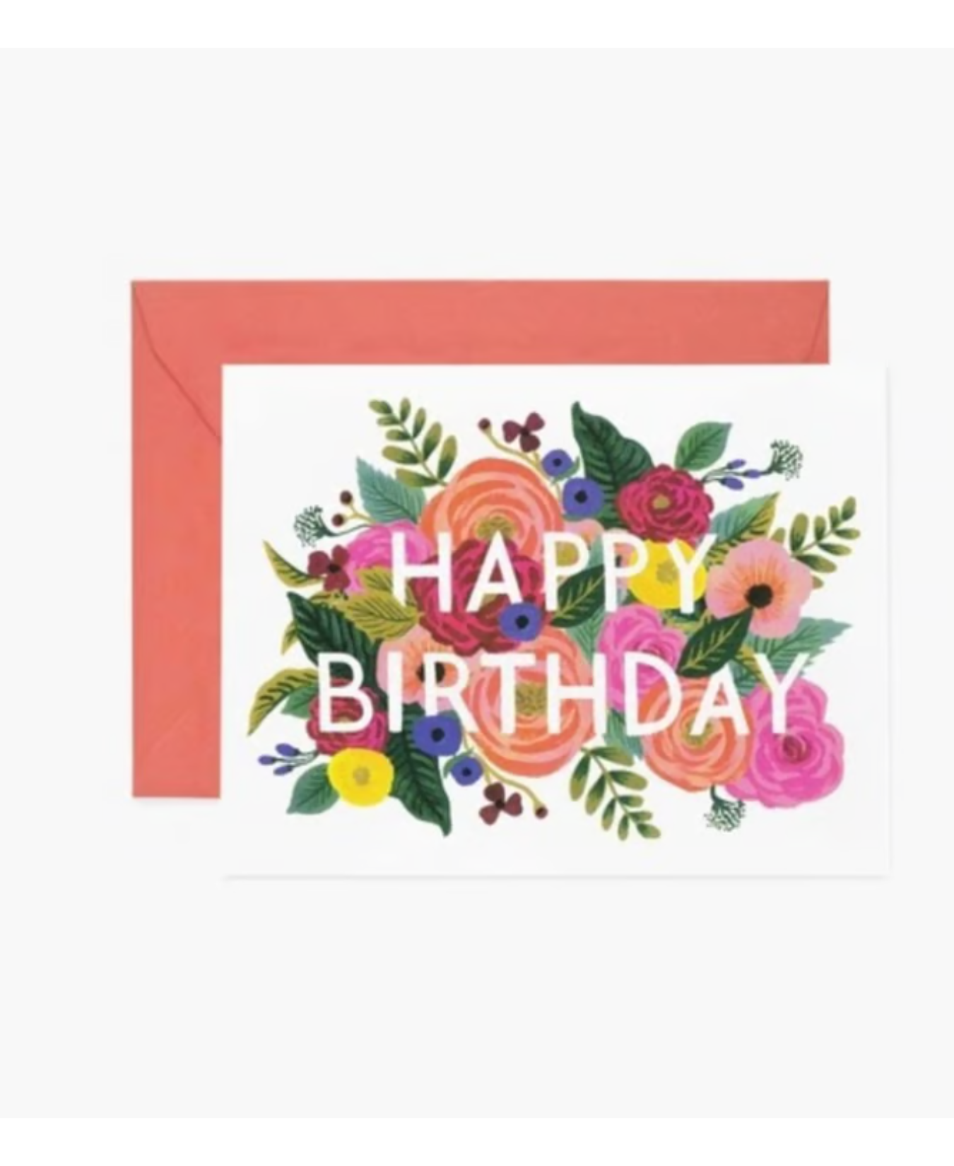 Floral Happy Birthday Blank Card-Rifle Paper Co-GCB049