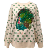 Flower Print Feather Turkey Sweater_Queen of Sparkles_HOLID26N18-BEE