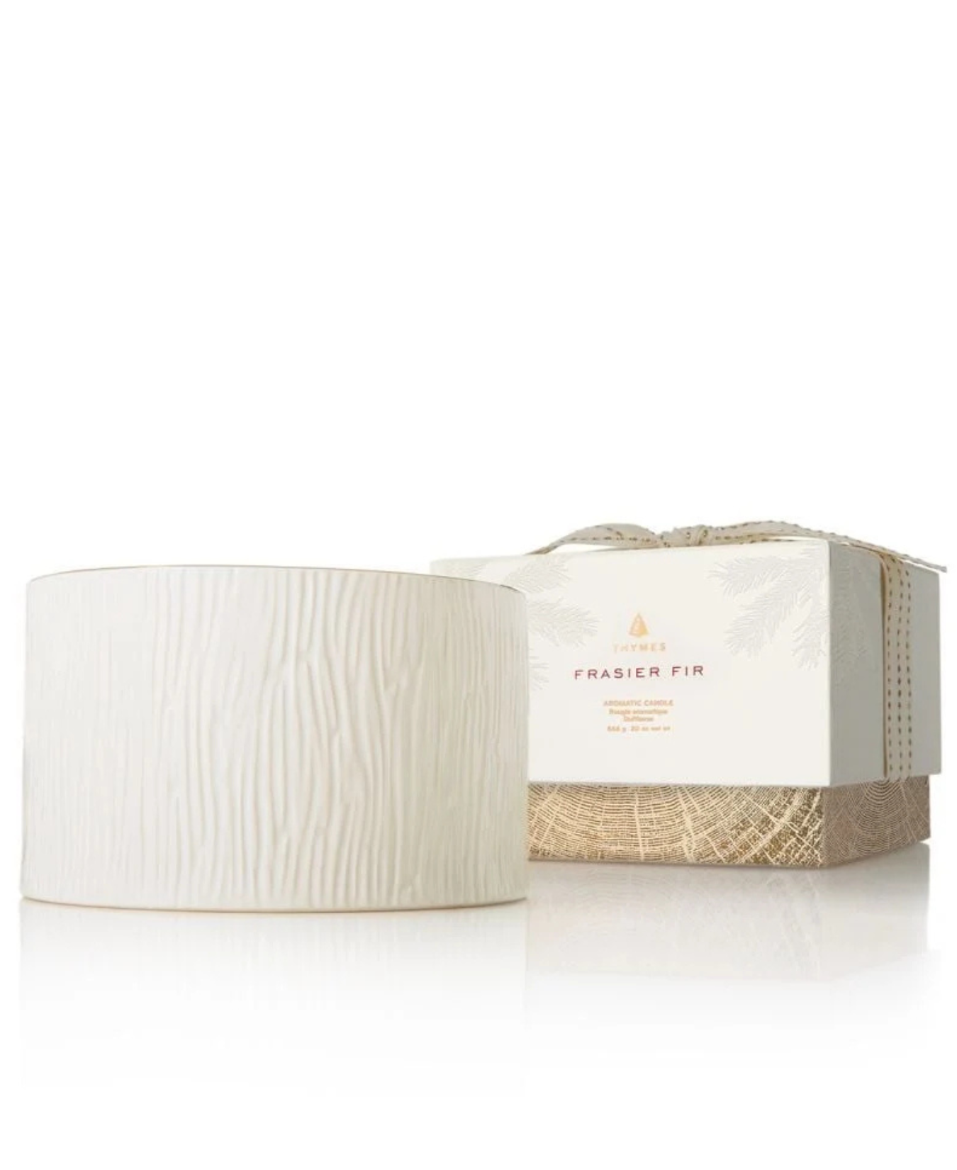 Frasier Fir Gilded Ceramic Poured Candle  3-wick_Thymes Frasier Fir_TH03535243510