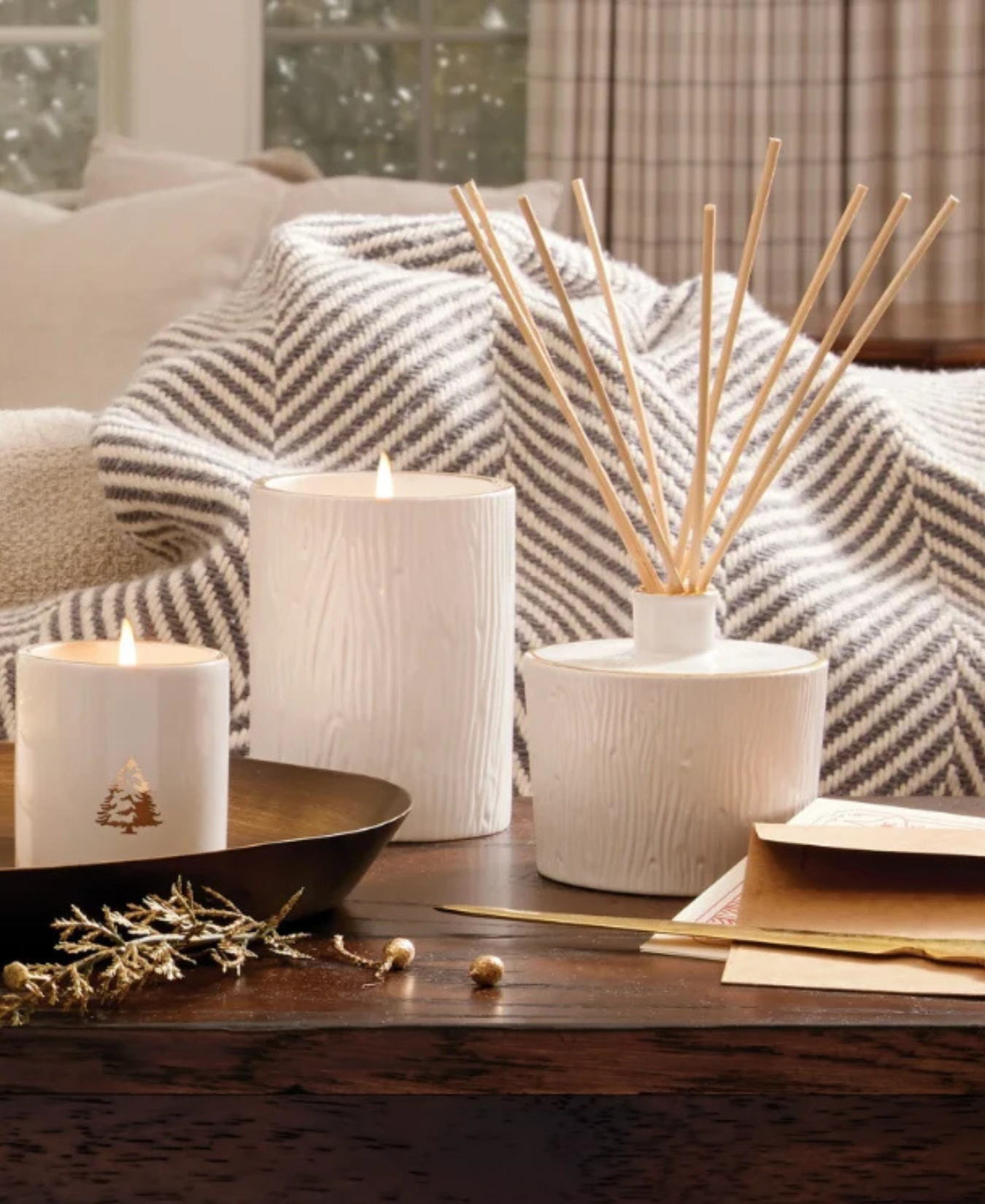 Frasier Fir Medium Ceramic Gilded Candle_Thymes Frasier Fir_TH03535242610