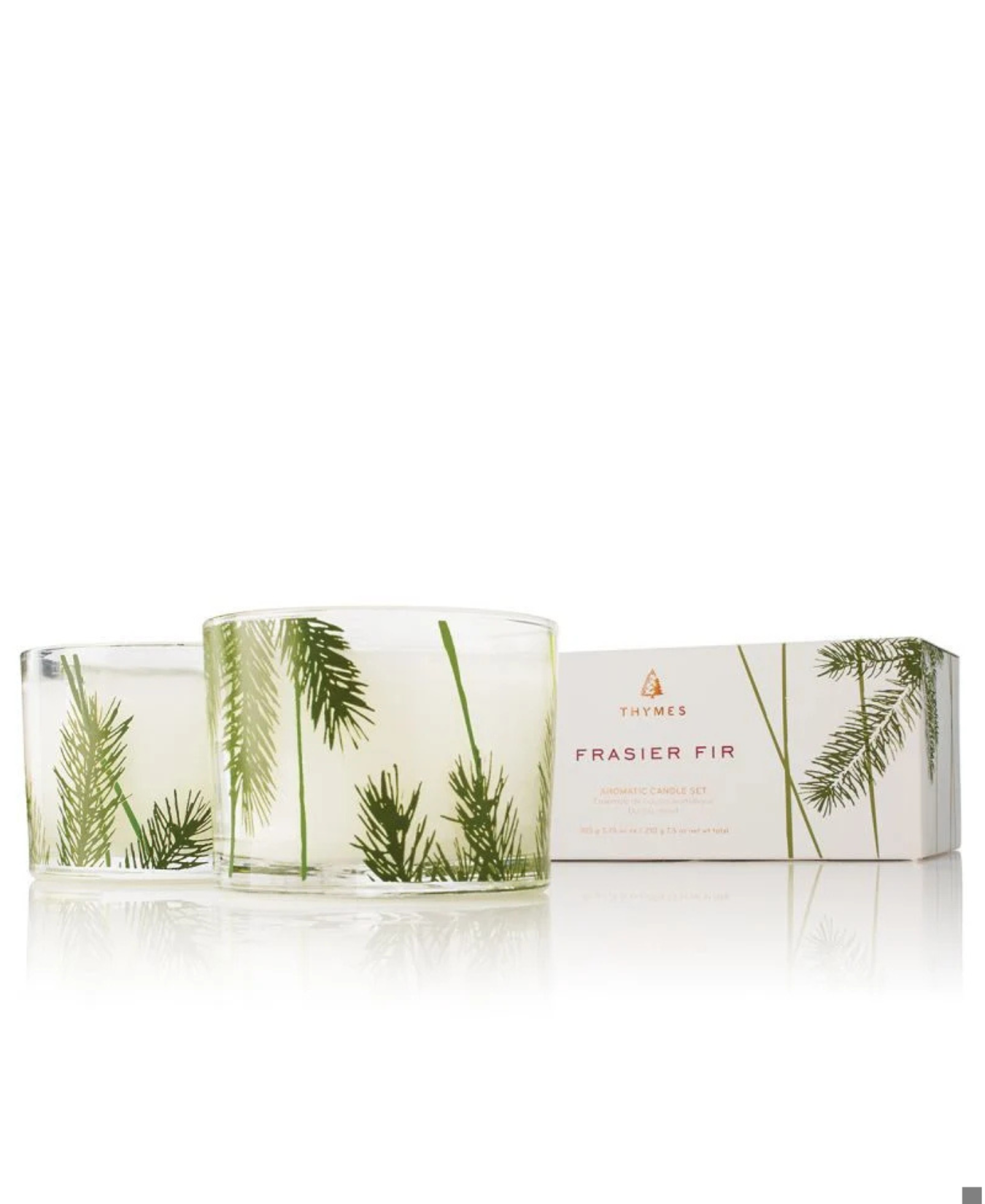 Frasier Fir Poured Candle Set  Pine Needle Design_Thymes Frasier Fir_TH03505240820
