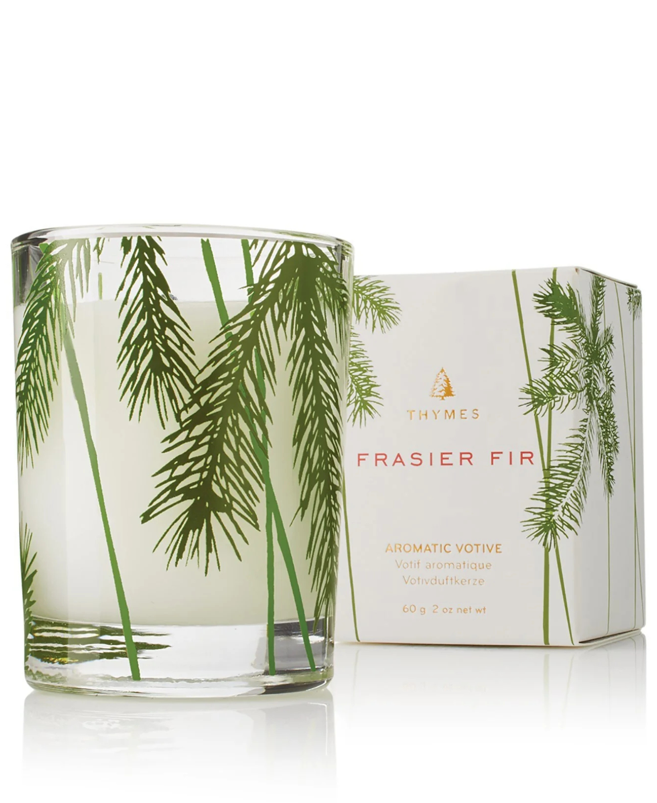 Frasier Fir Votive Candle  Pine Needle Design_Thymes Frasier Fir_TH03505240020