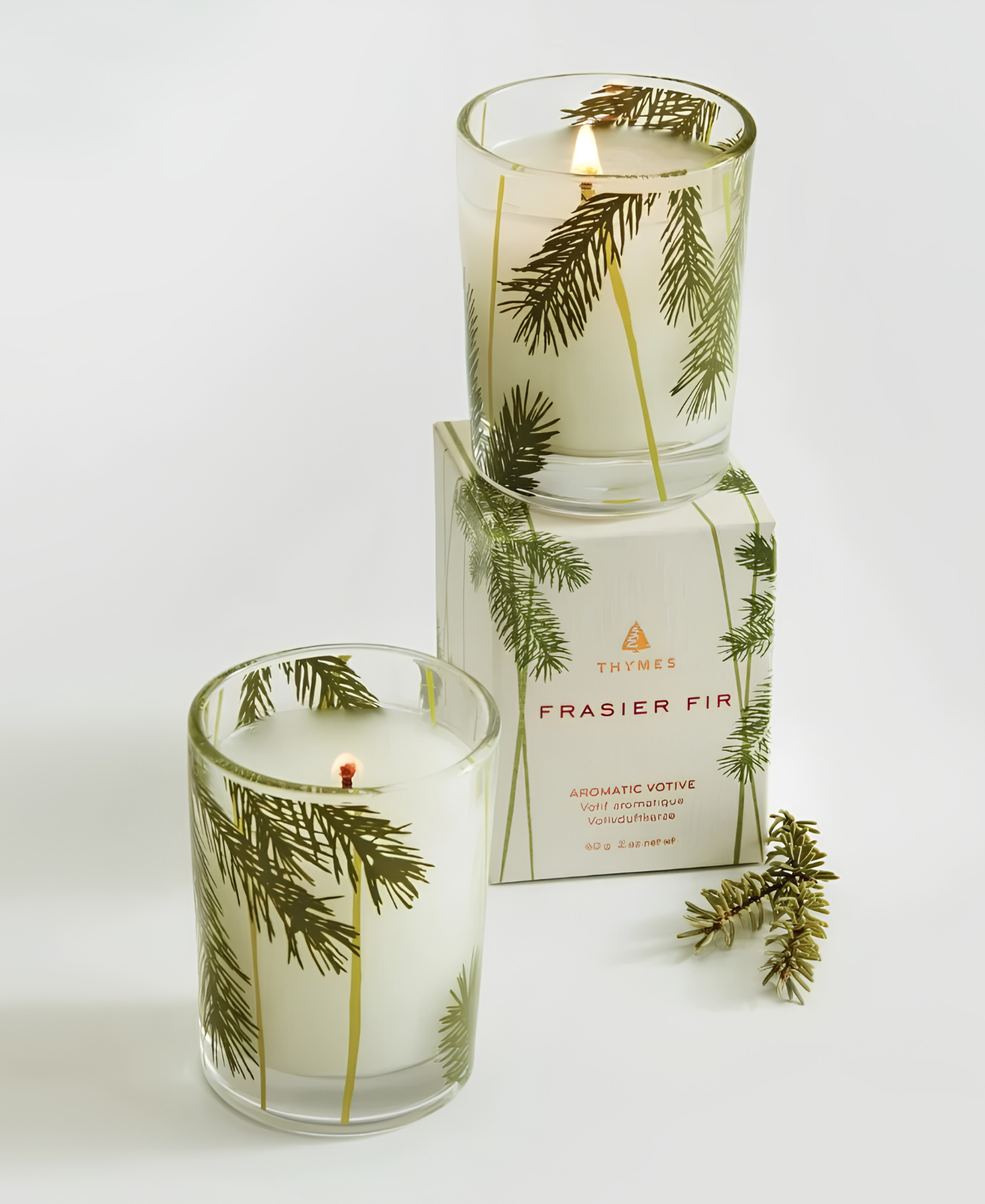 Frasier Fir Votive Candle  Pine Needle Design_Thymes Frasier Fir_TH03505240020