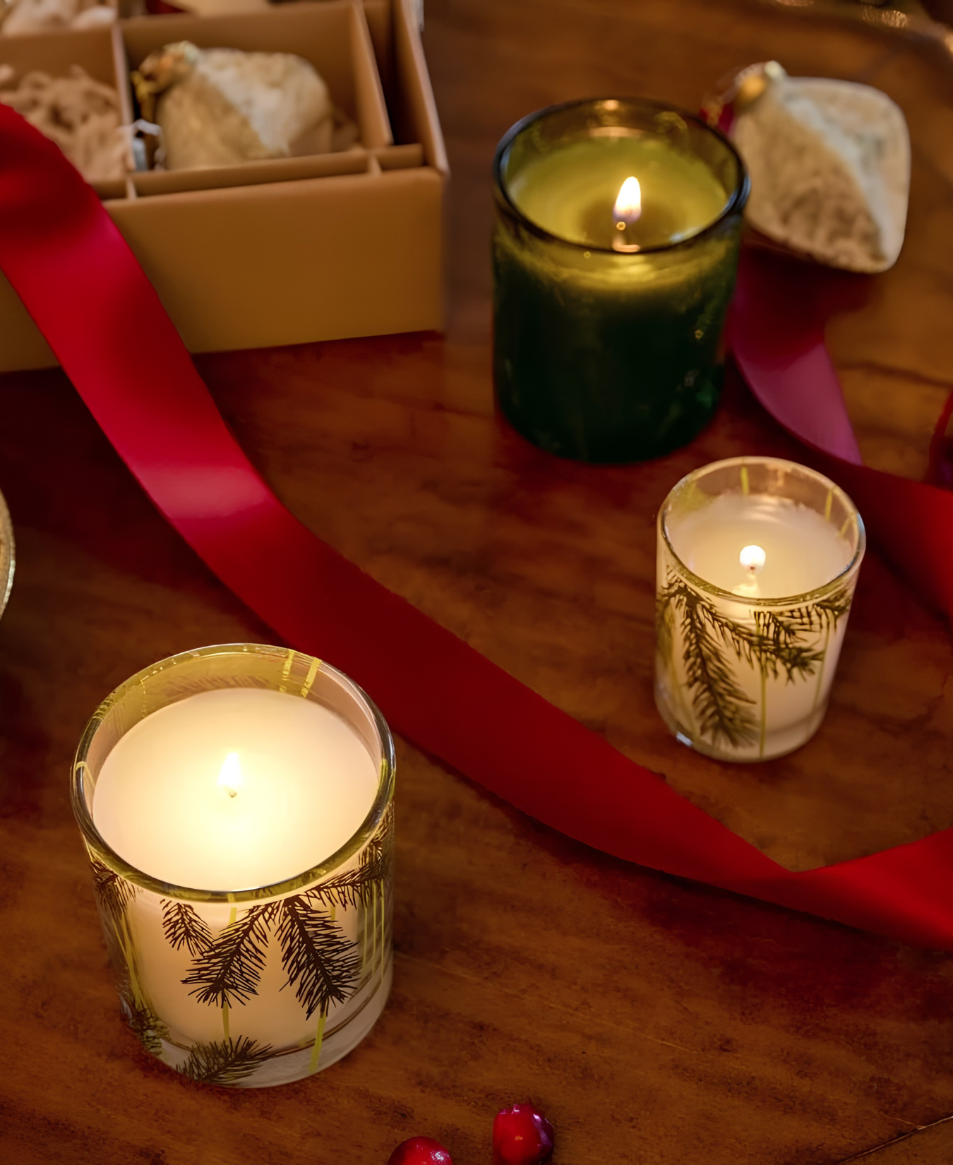 Frasier Fir Votive Candle  Pine Needle Design_Thymes Frasier Fir_TH03505240020