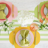 Green & Pink Awning Stripe Runner