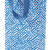 Bottle Bag Fretwork Blue