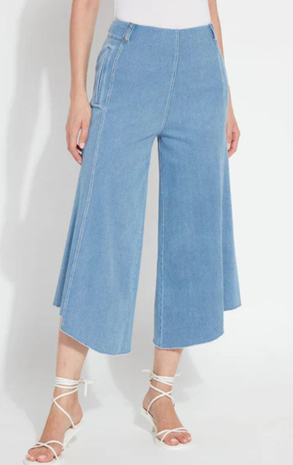 Echo Denim Culottes Bleached Blue