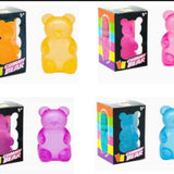 a group of gummy bears in boxes