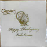 a napkin with a turkey on it