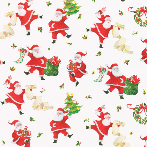 Dancing Santas Roll Wrap