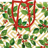Holly And Fretwork Gift Bag Sm Square