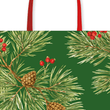 Evergreen And Berries Dark Green Gift Bag Small