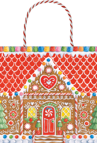 Gingerbread House Gift Bag Small