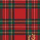 Royal Plaid Reindeer Bottle Bag