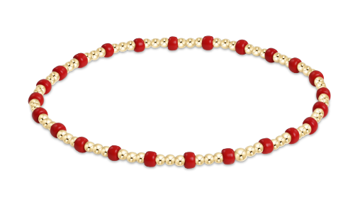 Gameday Hope Gold Sincerity Bracelet - Bright Red