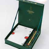 Enchanted Garden green/orange Luxury Stationery Set