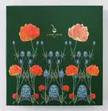 Enchanted Garden green/orange Luxury Stationery Set