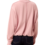Garment-Dyed Bubble Sweatshirt with Ribbed Detail - Tribal - 6353O-5722