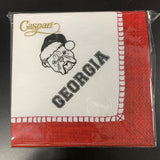 Bulldog Santa Cocktail Napkin