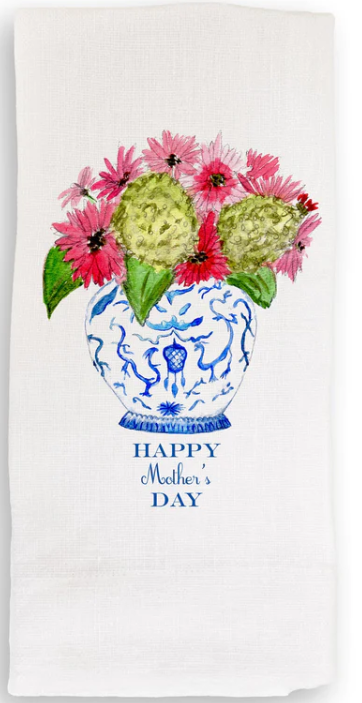 Blue & White Ginger Jar w/Bouquet Mother's Day