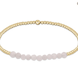 Gold Bliss 2mm Bead Bracelet - Moonstone