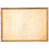Gold Leaf Bamboo Edge Large Lacquer Rectangle Tray_Caspari_GOLDLQLGBAM
