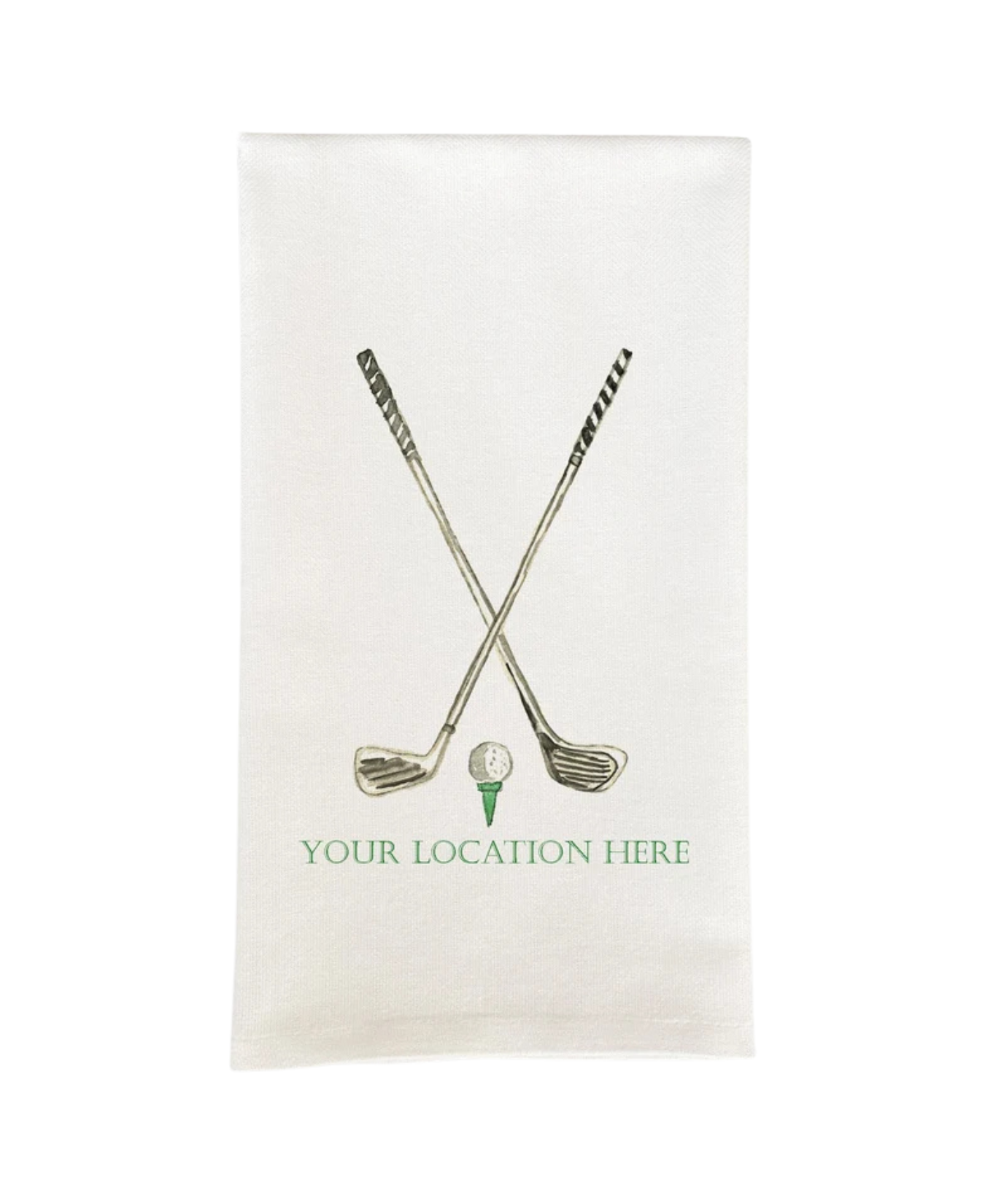 Golf_Clubs_Crossed_with_Location_-Dishtowel-French Graffiti
-D1390LOC