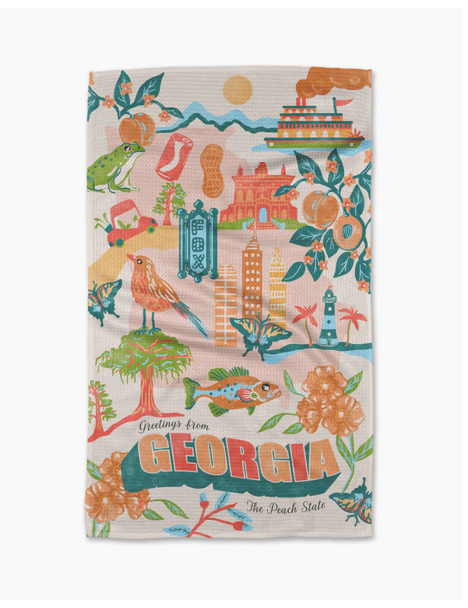 Greetings from Georgia Tea Towels