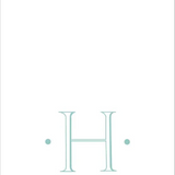 Paper Linen Boxed Guest Towel - Antique Initial in Robin's Egg Blue
