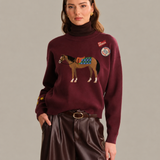 Horse Sweater With Patches