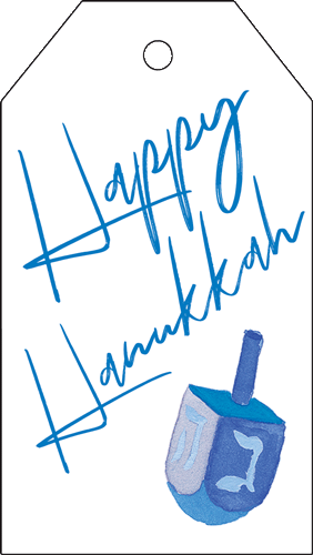 Happy Hanukkah Gift Tag