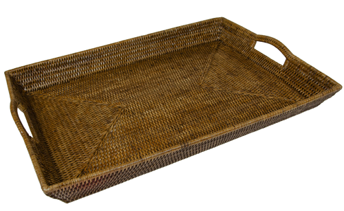 Rattan XLarge Rectangular Tray