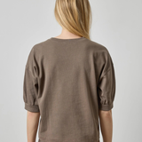 Half Sleeve Ribbed Trim Sweatshirt-Lilla P-PA3585-STK