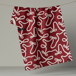 Holiday Bows Luxe Kitchen Towel-Geometry-TT-DBL-MF-HOLIDAY-BOWS-POMEGRANATE