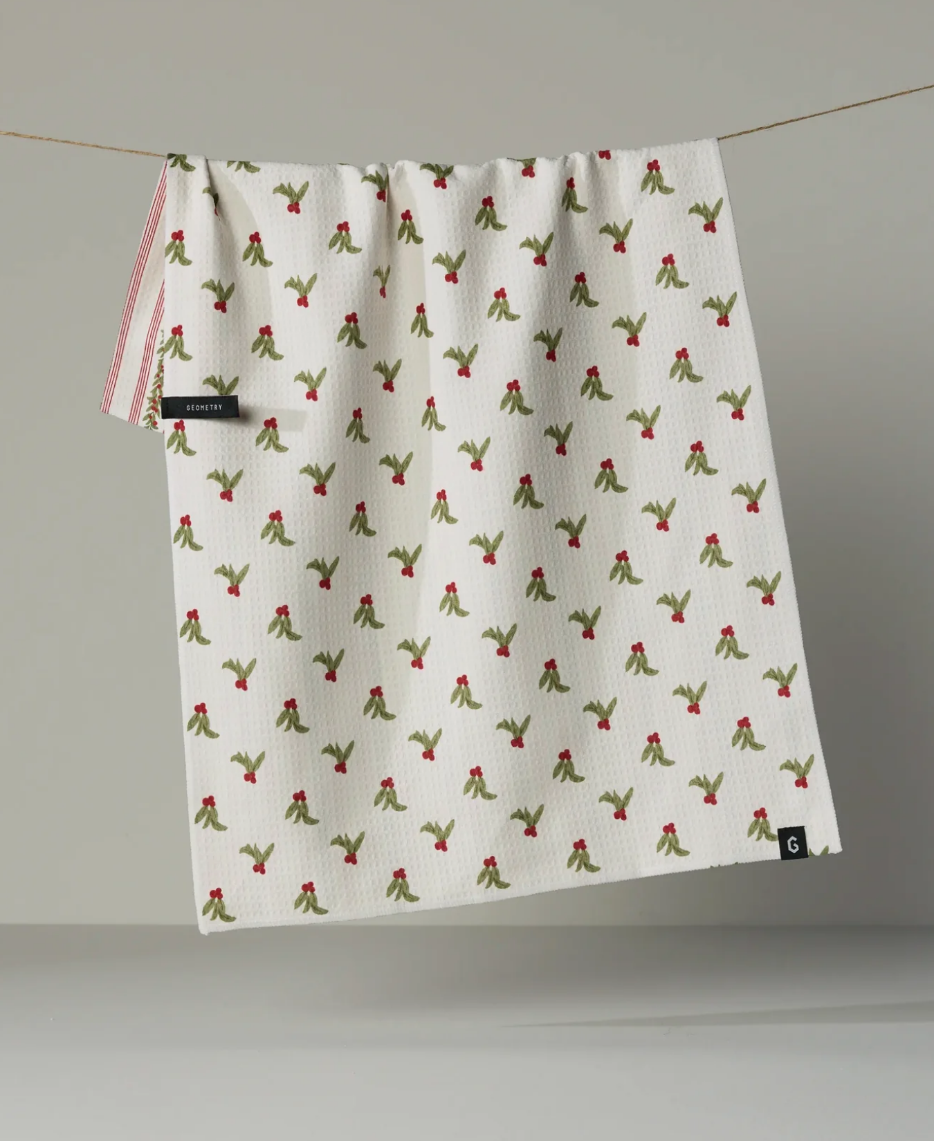Holly Vine Luxe Kitchen Towel-Geometry-TT-DBL-MF-HOLLY-VINE