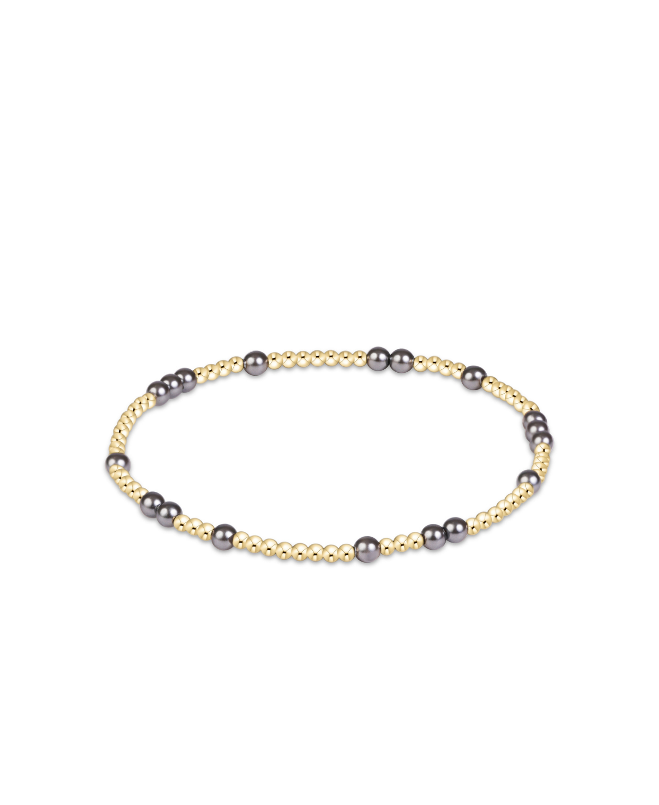 Hope Unwritten Pearl Dark Grey 
3mm Bracelet-E Newton-BHOPUNWPEDKG3