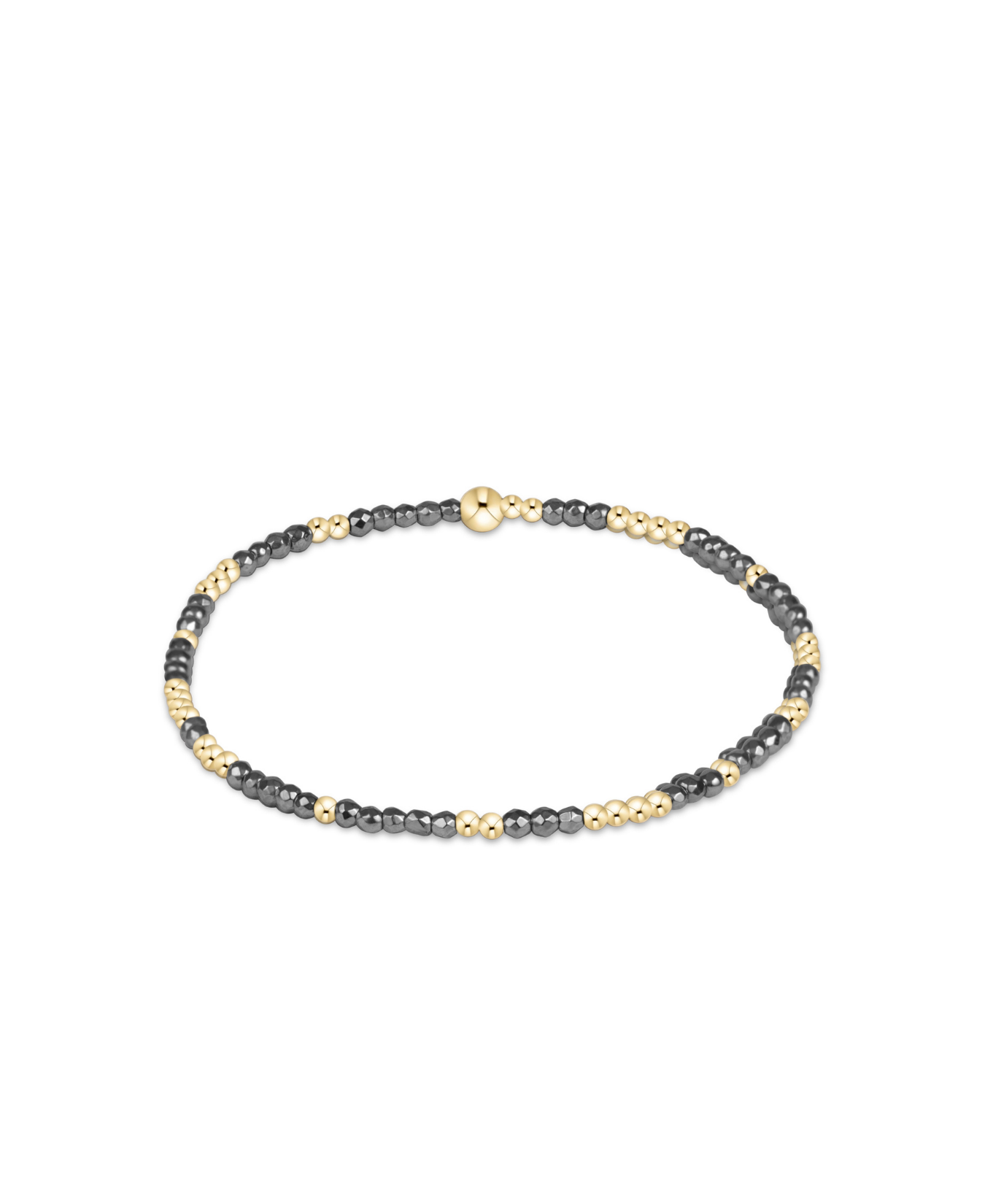 Hope Unwritten Silver Faceted Hematite 2mm Bead Bracelet-E Newton-BHOPUNWSILFHEM2