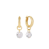 Huggie_Gold_0.5_Hoop_Reflection Small_Charm_ENewton_EHUGG05HREFLSM04