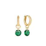 Huggie_Gold_0.5_Hoop_Reflection Small_Charm_ENewton_EHUGG05HREFLSM05