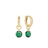 Huggie_Gold_0.5_Hoop_Reflection Small_Charm_ENewton_EHUGG05HREFLSM05