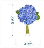 Hydrangea Royal Blue Acrylic Floral