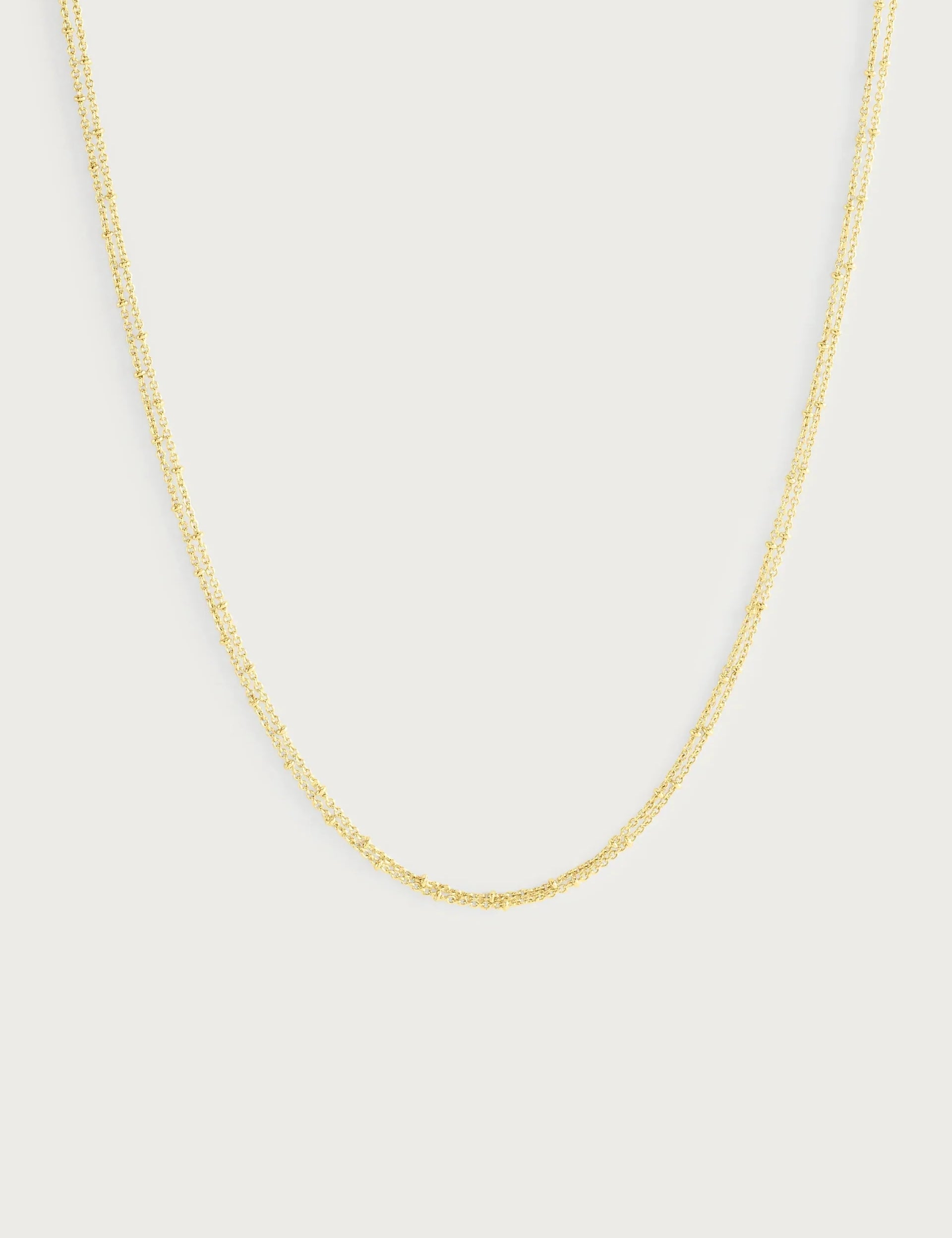 Molten Double Chain Necklace | Gold