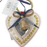 Belsnickel Bell Open Heart with Studded Bow