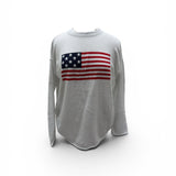 Intarsia Boxy Flag Sweater